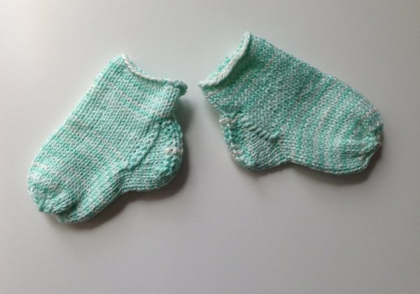 1 Paar Kinder-Socken "MINTGRÜN" FL 9 cm