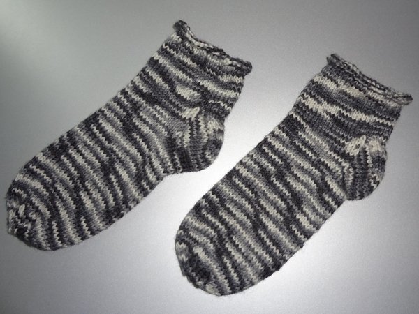1 Paar Kinder-Socken "GRAUMELIERT" Gr. 32/34
