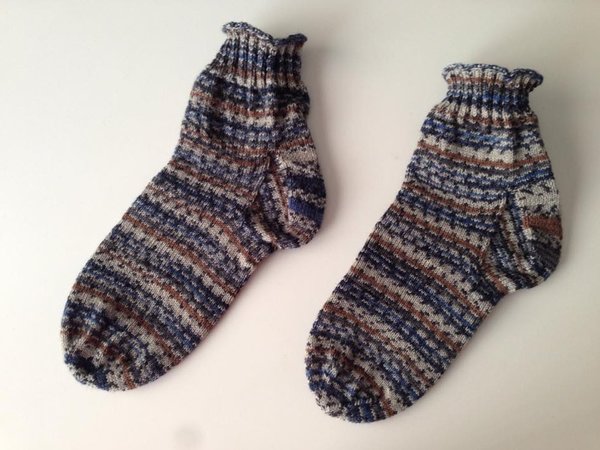 1 Paar Herren-Socken "BLAU-BEIGE" Gr. 43