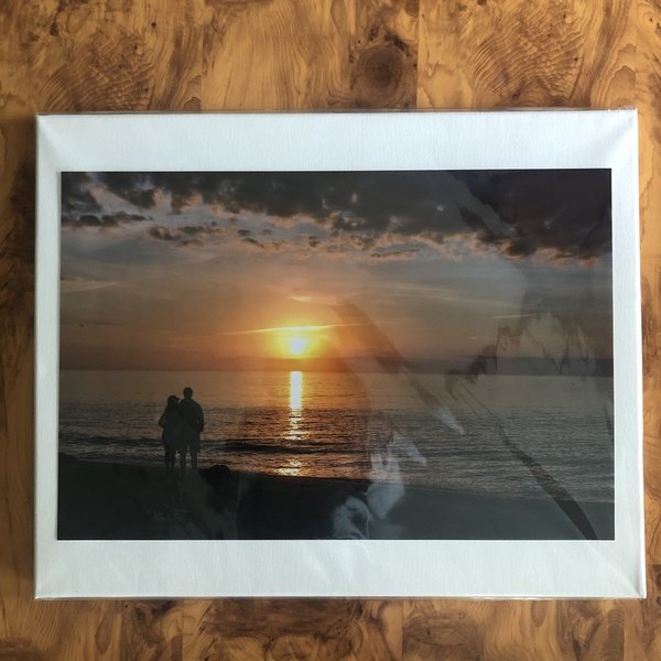 "Paar am Meer beim Sonnenuntergang auf Boca Grande, FL" - Foto auf Keilrahmen 40x50 cm