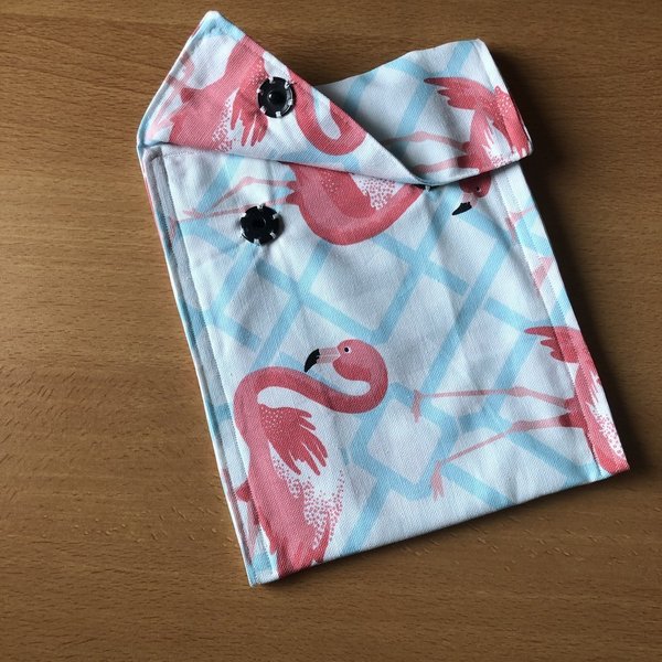 "Flamingo Tasche"19x24 cm mit 2 Druckknöpfen