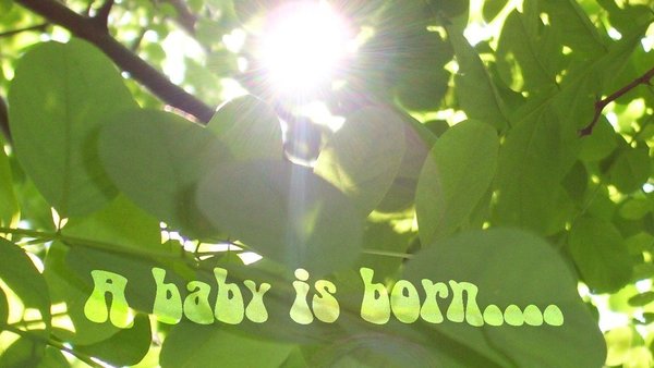 Karte "A baby is born ...." inkl. Umschlag