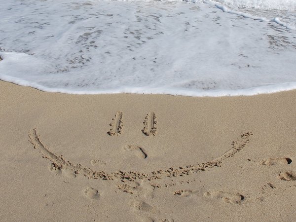 Karte "Smile on the beach" inkl. Umschlag