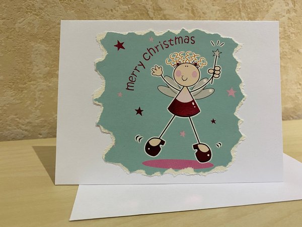 Weihnachtskarte "Merry Christmas - mintgrün" Din-A6