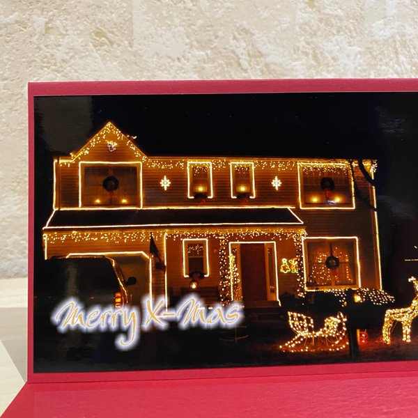 Weihnachtskarte "Washington, DC" mit Text "Merry X-Mas" Din-A6