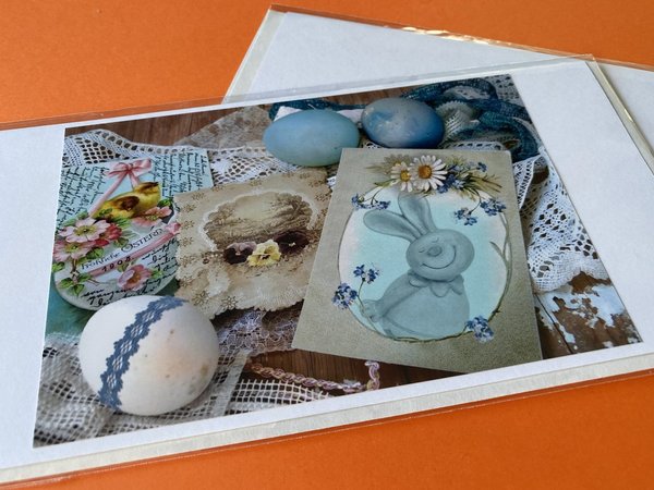 Osterklappkarte "Osterkunst B" - Din-lang-Format mit Umschlag