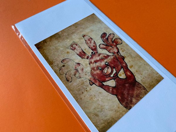 Osterklappkarte "Hase" - Din-lang-Format mit Umschlag