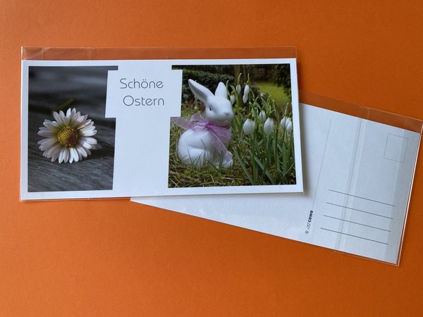 Osterpostkarte "Schöne Ostern" - Din-lang-Format