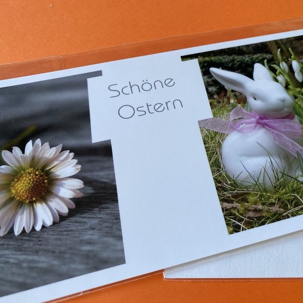 Osterpostkarte "Schöne Ostern" - Din-lang-Format