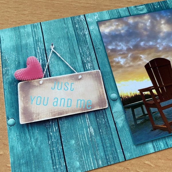 Postkarte "JUST YOU AND ME" - Din-A6-Format