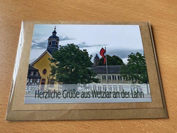 Karte "Herzliche Grüße aus Wetzlar a.d. Lahn" Din A6 inkl. Umschlag