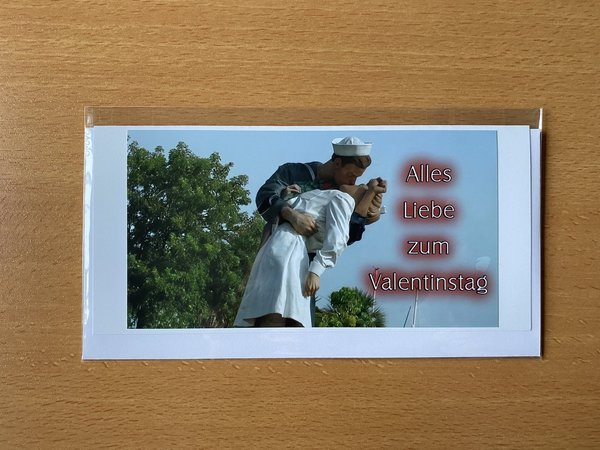 Karte "Alles Liebe zum  Valentinstag" A Din-lang-Format inkl. Umschlag