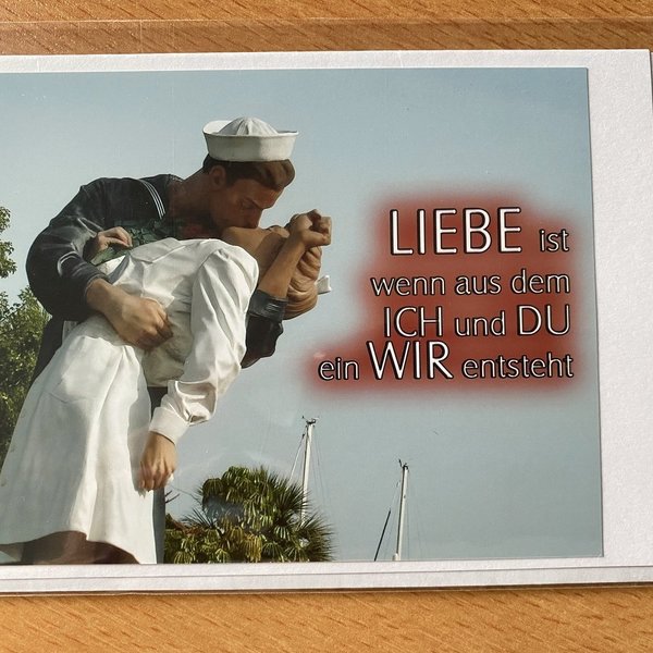 Karte "Liebe ist..." Din-lang-Format inkl. Umschlag