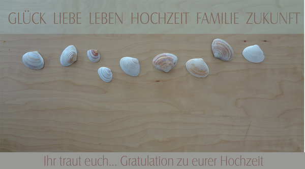 Karte "Gratulation zu eurer Hochzeit" C Din-lang-Format inkl. Umschlag