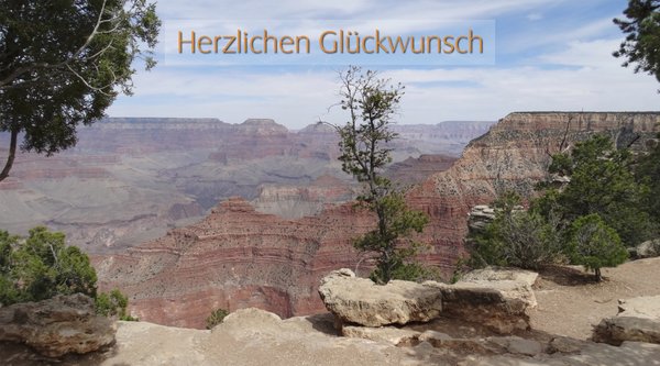 Glückwunschkarte "Herzlichen Glückwunsch" Grand Canyon National Park  - inkl. Umschlag