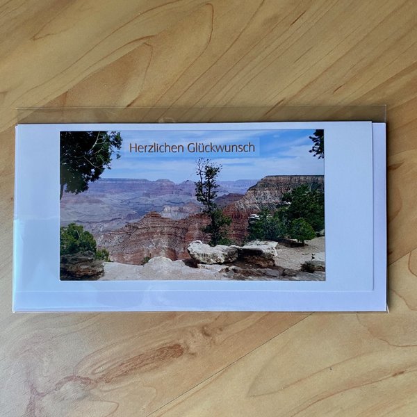 Glückwunschkarte "Herzlichen Glückwunsch" Grand Canyon National Park  - inkl. Umschlag