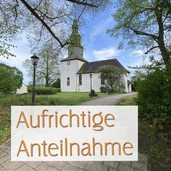 Trauerkarte "Aufrichtige Anteilnahme Kirche Niederbiel" C inkl. Umschlag
