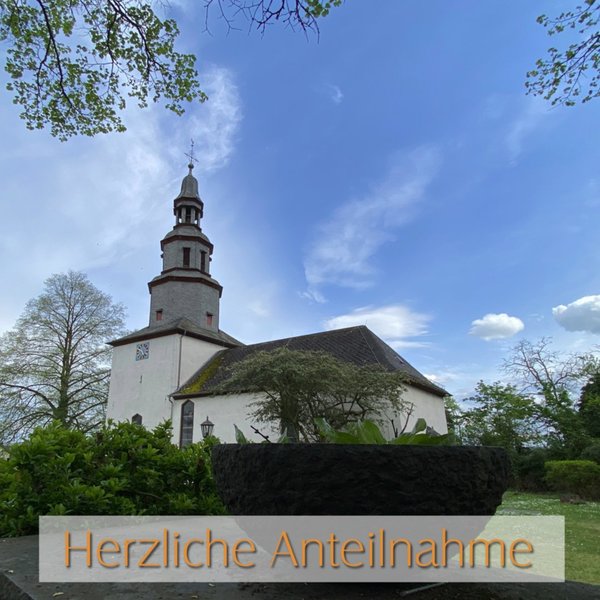 Trauerkarte "Herzliche Anteilnahme Kirche Niederbiel" B inkl. Umschlag